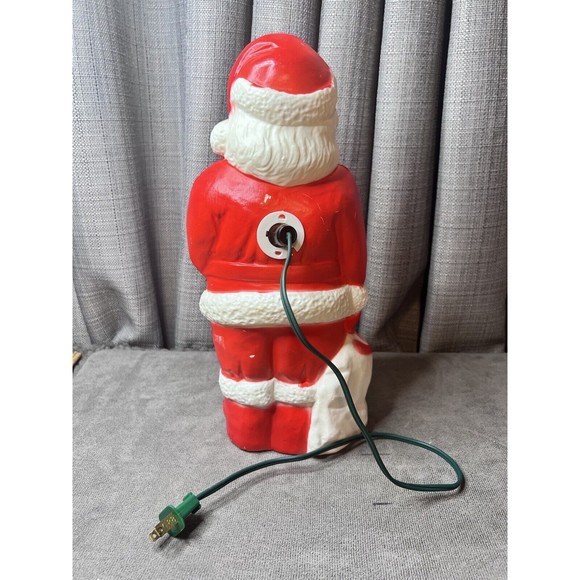 Santa Christmas Blow Mold VTG Union Products 1968 Cord Read Works 14” - Picture 7 of 15